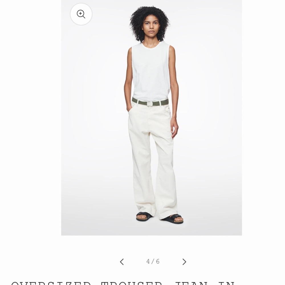 Wide-Leg Boot Cut Pants in Off-White